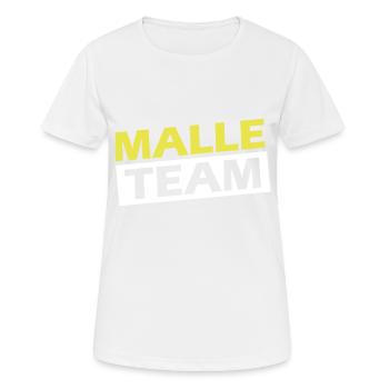 Malle Team Mallorca - Frauen T-Shirt atmungsaktiv - Weiß - Vorne - AI Model Female 172 dark (172cm)