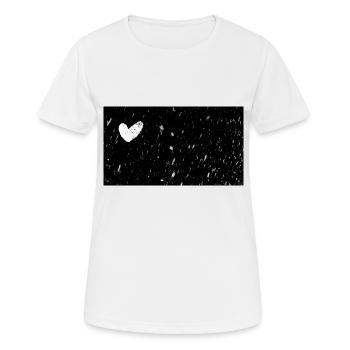 Grungy white heart - Women's Breathable T-Shirt - white - Front - AI Model Female 172 dark (172cm)