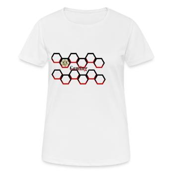 Gaming Mode - Frauen T-Shirt atmungsaktiv - Weiß - Vorne - AI Model Female 172 dark (172cm)
