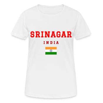 Srinagar Indien - Frauen T-Shirt atmungsaktiv - Weiß - Vorne - AI Model Female 172 dark (172cm)