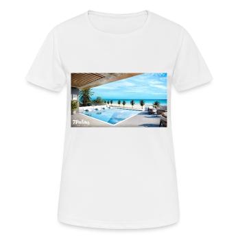 Piscine et plage - T-shirt respirant Femme - blanc - Devant - AI Model Female 172 dark (172cm)