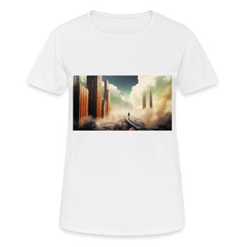 Skyline from heaven - Frauen T-Shirt atmungsaktiv - Weiß - Vorne - AI Model Female 172 dark (172cm)
