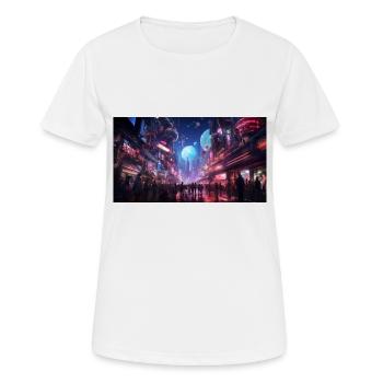 crowded place in tokyo rush hour - Women's Breathable T-Shirt - white - Front - AI Model Female 172 dark (172cm)