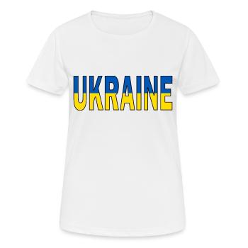 Ukraine in national colours - Women's Breathable T-Shirt - white - Front - AI Model Female 172 dark (172cm)