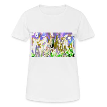 Wiese 731225 - Frauen T-Shirt atmungsaktiv - Weiß - Vorne - AI Model Female 172 dark (172cm)