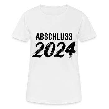 Abschluss 2024 Abitur Studium - Frauen T-Shirt atmungsaktiv - Weiß - Vorne - AI Model Female 172 dark (172cm)
