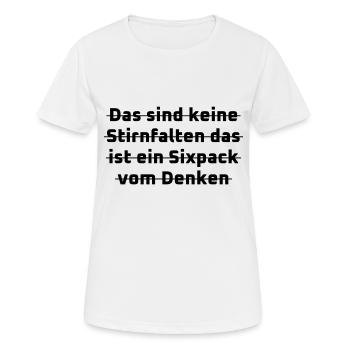 witzige sprüche - Frauen T-Shirt atmungsaktiv - Weiß - Vorne - AI Model Female 172 dark (172cm)