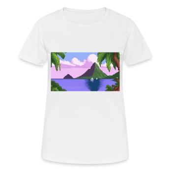 Piton ,St lucia - Pixel Art - Women's Breathable T-Shirt - white - Front - AI Model Female 172 dark (172cm)
