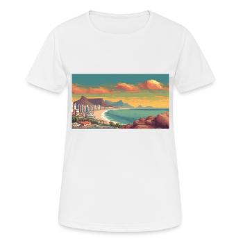 Kapstadt, Südafrika - Pixel Art - Frauen T-Shirt atmungsaktiv - Weiß - Vorne - AI Model Female 172 dark (172cm)
