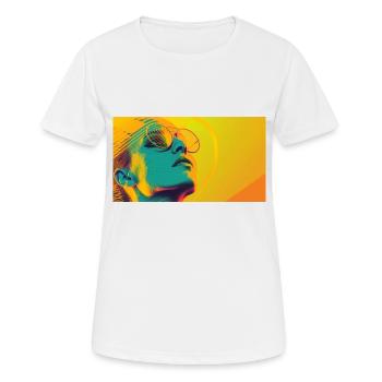 Sunshine Silhouette - Women's Breathable T-Shirt - white - Front - AI Model Female 172 dark (172cm)