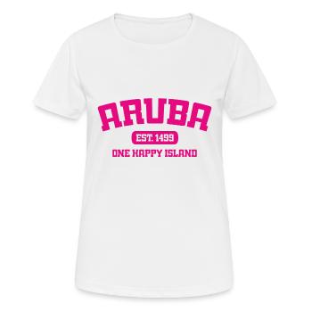 Aruba - Est. 1499 - Dutch Caribbean - Karibik - Women's Breathable T-Shirt - white - Front - AI Model Female 172 dark (172cm)