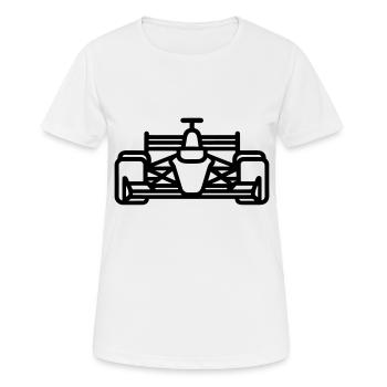 Rennwagen - Frauen T-Shirt atmungsaktiv - Weiß - Vorne - AI Model Female 172 dark (172cm)