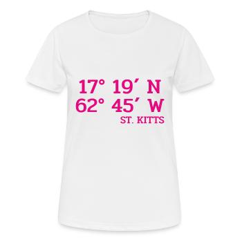 Saint Kitts Coordinates - Coordinates - Caribbean - Women's Breathable T-Shirt - white - Front - AI Model Female 172 dark (172cm)