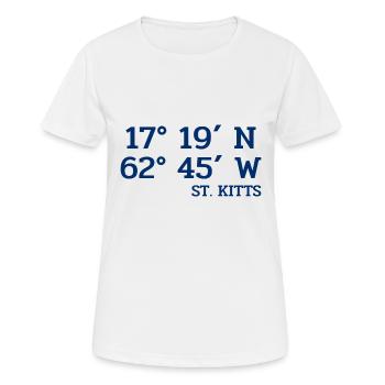Saint Kitts Coordinates - Coordinates - Caribbean - Women's Breathable T-Shirt - white - Front - AI Model Female 172 dark (172cm)
