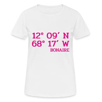 Bonaire Coordinates - Coordinates - Caribbean - Women's Breathable T-Shirt - white - Front - AI Model Female 172 dark (172cm)