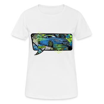 Bulle GTR - T-shirt respirant Femme - blanc - Devant - AI Model Female 172 dark (172cm)