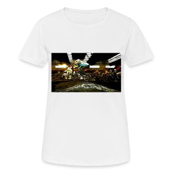 BMX (BMX) - Frauen T-Shirt atmungsaktiv - Weiß - Vorne - AI Model Female 172 dark (172cm)