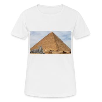 Cat and Pyramid - Women's Breathable T-Shirt - white - Front - AI Model Female 172 dark (172cm)