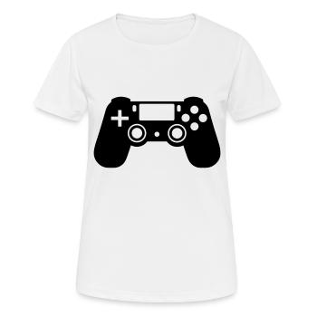 Jeux vidéo manette - T-shirt respirant Femme - blanc - Devant - AI Model Female 172 dark (172cm)