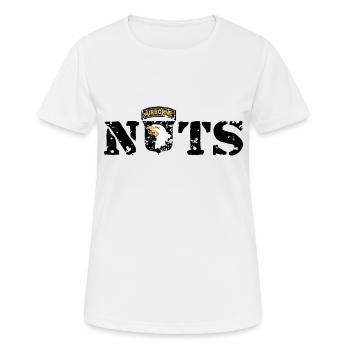 AVM Bastogne NUTS Battle Bulge Battered Bastards - Frauen T-Shirt atmungsaktiv - Weiß - Vorne - AI Model Female 172 dark (172cm)