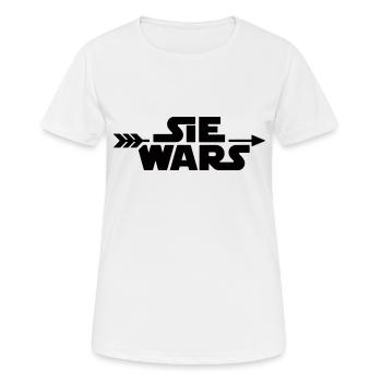 Sie wars - Frauen T-Shirt atmungsaktiv - Weiß - Vorne - AI Model Female 172 dark (172cm)