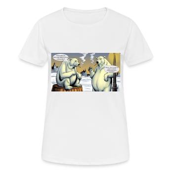 Noël Ours Polaires Pôle Nord Fumer Cigarette - T-shirt respirant Femme - blanc - Devant - AI Model Female 172 dark (172cm)