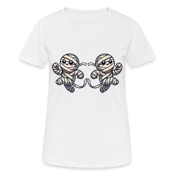 mumie comic 2 - Frauen T-Shirt atmungsaktiv - Weiß - Vorne - AI Model Female 172 dark (172cm)