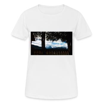 Paysage mystique - T-shirt respirant Femme - blanc - Devant - AI Model Female 172 dark (172cm)