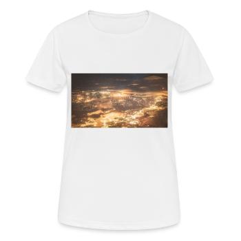 Survol d’Oslo - T-shirt respirant Femme - blanc - Devant - AI Model Female 172 dark (172cm)