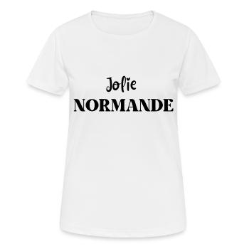 Jolie normande - T-shirt respirant Femme - blanc - Devant - AI Model Female 172 dark (172cm)