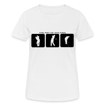 Golf Golf Golf Golfeur Driver Sport Golf - T-shirt respirant Femme - blanc - Devant - AI Model Female 172 dark (172cm)
