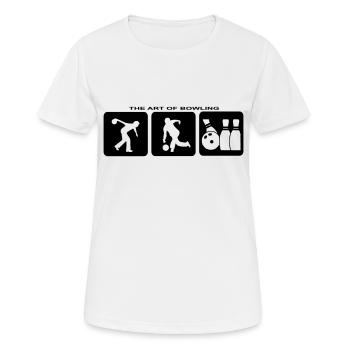 Bowling Bowling Pins Sports Bowling Club Jersey - T-shirt respirant Femme - blanc - Devant - AI Model Female 172 dark (172cm)