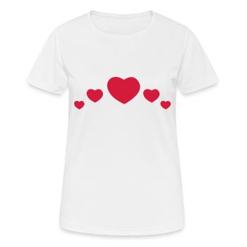love - Frauen T-Shirt atmungsaktiv - Weiß - Vorne - AI Model Female 172 dark (172cm)