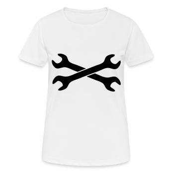 outil clé - T-shirt respirant Femme - blanc - Devant - AI Model Female 172 dark (172cm)