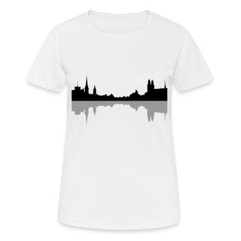 zürich - Frauen T-Shirt atmungsaktiv - Weiß - Vorne - AI Model Female 172 dark (172cm)
