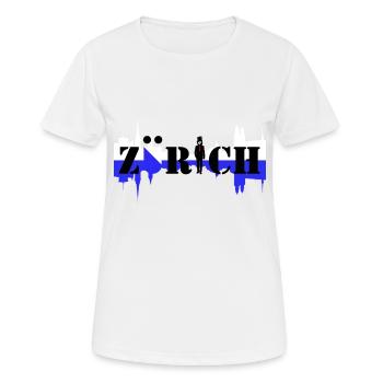zürich - T-shirt respirant Femme - blanc - Devant - AI Model Female 172 dark (172cm)