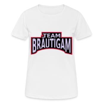 Junggesellenabschied Team Bräutigam - Frauen T-Shirt atmungsaktiv - Weiß - Vorne - AI Model Female 172 dark (172cm)