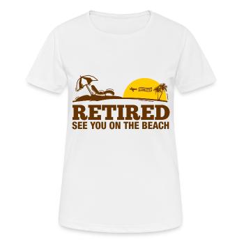 Pension - Frauen T-Shirt atmungsaktiv - Weiß - Vorne - AI Model Female 172 dark (172cm)