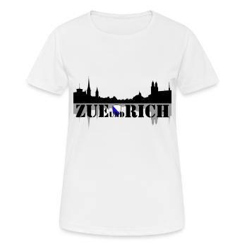 zue and rich - Women's Breathable T-Shirt - white - Front - AI Model Female 172 dark (172cm)
