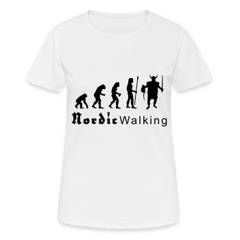 evolution_nordicwalking1 - Women's Breathable T-Shirt - white - Front - AI Model Female 172 dark (172cm)