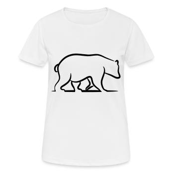 Ours brun - Grizzly - T-shirt respirant Femme - blanc - Devant - AI Model Female 172 dark (172cm)