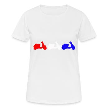 Roller - Frauen T-Shirt atmungsaktiv - Weiß - Vorne - AI Model Female 172 dark (172cm)