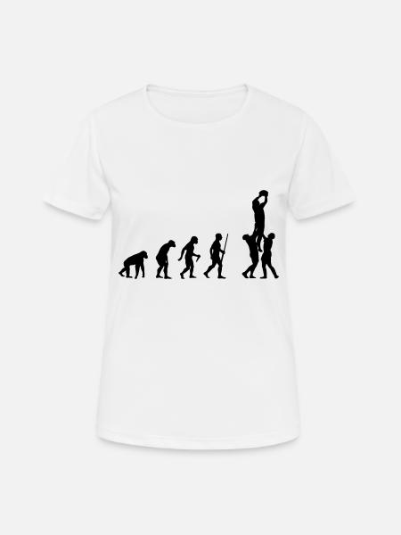 L'évolution de Rugby - T-shirt respirant Femme - blanc
