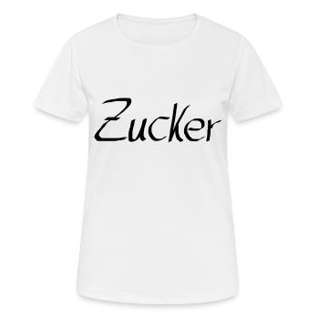 zucker - Frauen T-Shirt atmungsaktiv - Weiß - Vorne - AI Model Female 172 dark (172cm)