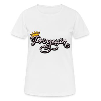 princesa - Camiseta mujer transpirable - blanco - delante - AI Model Female 172 dark (172cm)