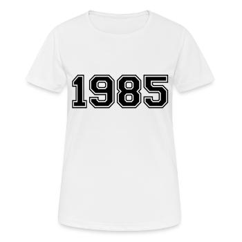 1985 - Women's Breathable T-Shirt - white - Front - AI Model Female 172 dark (172cm)