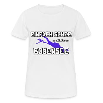 Bodensee - Frauen T-Shirt atmungsaktiv - Weiß - Vorne - AI Model Female 172 dark (172cm)