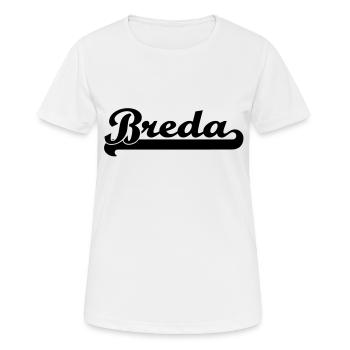écrit breda - T-shirt respirant Femme - blanc - Devant - AI Model Female 172 dark (172cm)