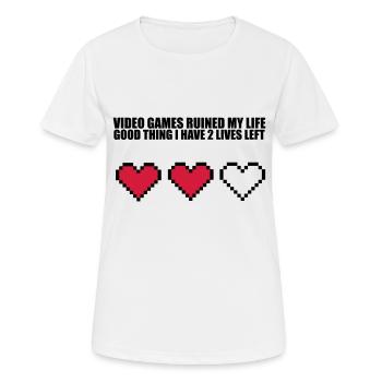 Extra Lives - Frauen T-Shirt atmungsaktiv - Weiß - Vorne - AI Model Female 172 dark (172cm)
