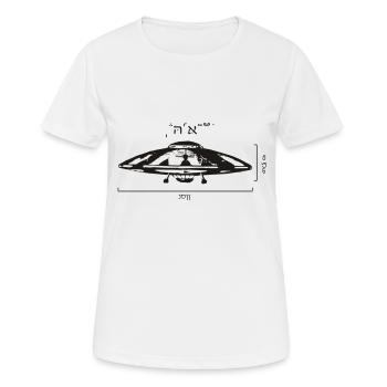 ufo - Frauen T-Shirt atmungsaktiv - Weiß - Vorne - AI Model Female 172 dark (172cm)